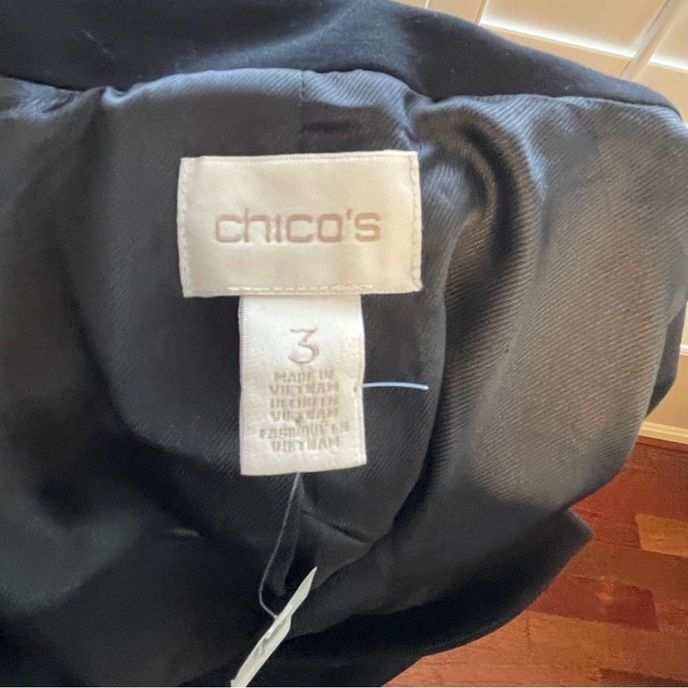 Chico's Black Blazer with Gold Embellishments - Picture 7 of 11